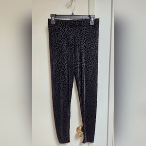 Leopard Burned Velvet Leggings